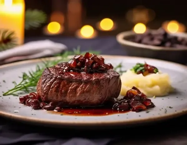 Мясное трио: утка, филе миньон, каре и семифреддо