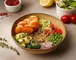 Боул с креветками