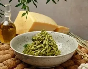 Фетучини De Cecco с соусом песто