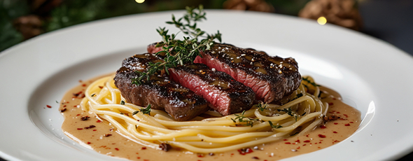 Beef & Beyond: стейк мясника, тартар из мраморной говядины и семифреддо 