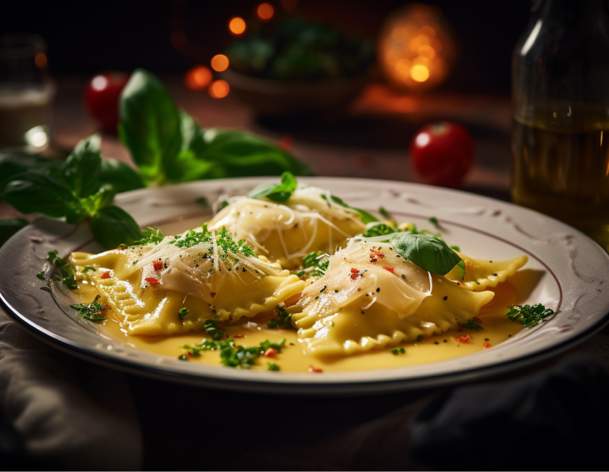 Равиоли с Brasato al Barolo в EventyOn