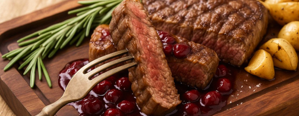 Жарим стейки на гриле: Топ-блейд, салат с айоли и мороженое (18+)