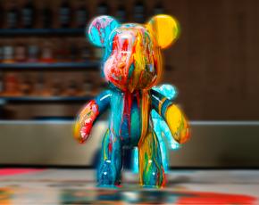 Флюид арт "Bearbrick"