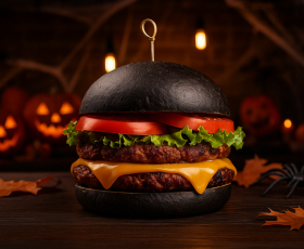 Halloween Party! Картина "Monster House" и чёрный бургер | 12+