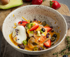 Воскресный бранч: утка с грушей, французский тост с морепродуктами, брауни с миндалем | 18+