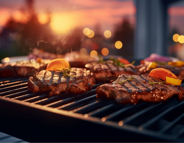 BBQ на террасе: фланк стейк, салат с цукини и карамелизированный ананас (18+)