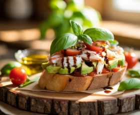 Игристое утро: запеченный камамбер с лососем и тарт с соленой карамелью | 18+