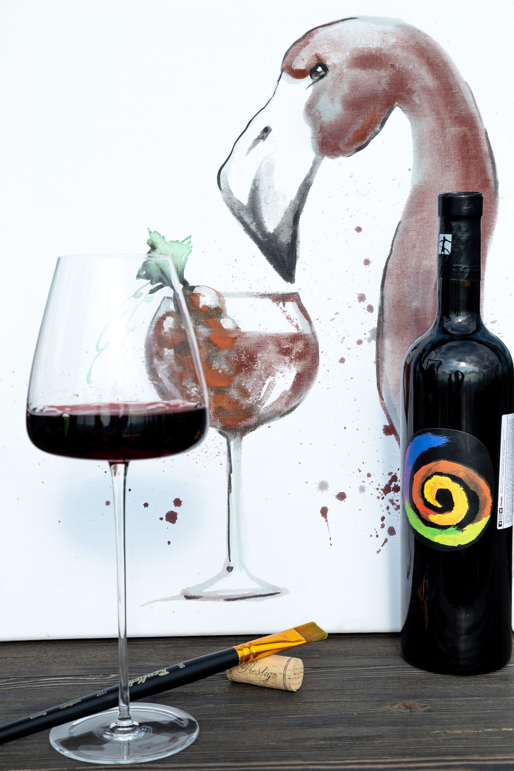 В чем фокус создания картин из вина?